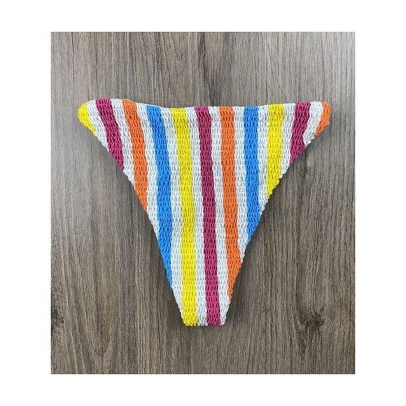 Tularosa Revolve Rainbow Striped Sammie Carnival Bikini Bottom Only -Size XS - Picture 7 of 8